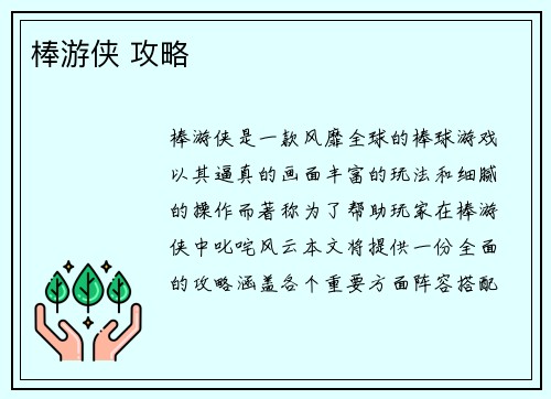棒游侠 攻略
